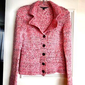 Pink knit cardigan
